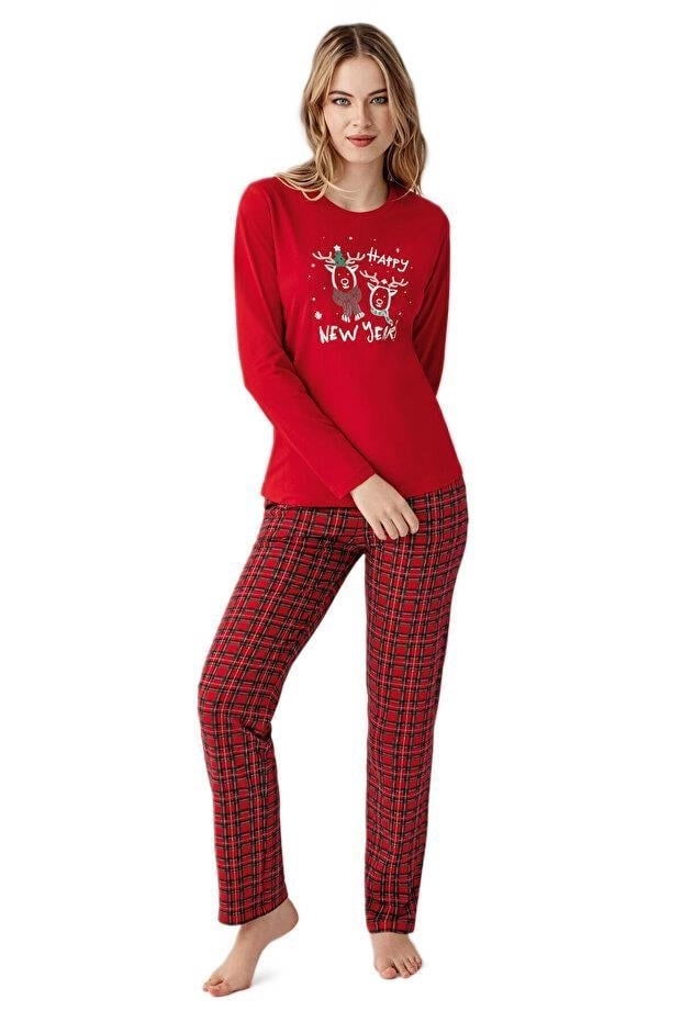 Arnetta Kadın Kırmızı Pijama Takımı 3514-S