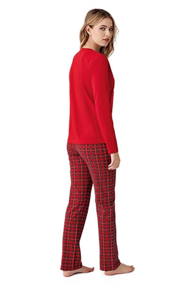 Arnetta Kadın Kırmızı Pijama Takımı 3514-S