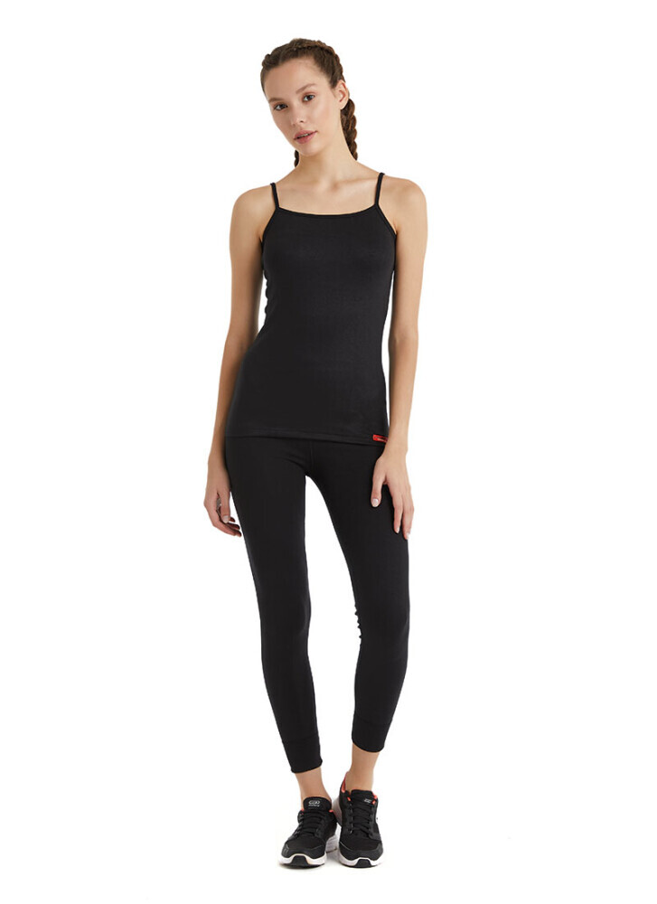 Blackspade Termal Aktif Kadın Spagetti Singlet-Si̇yah