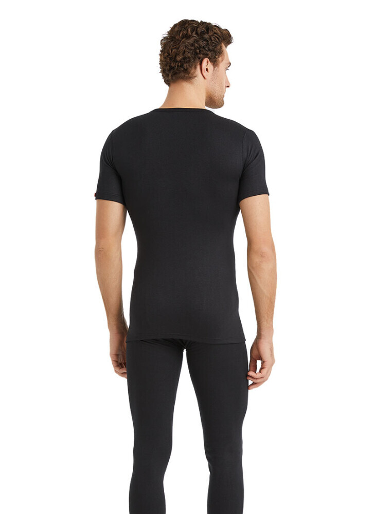 Blackspade Termal Aktif Unisex V Yaka T-Shirt Kısa Slv.-Si̇yah