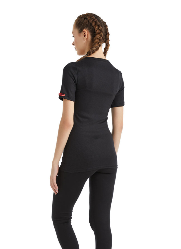 Blackspade Termal Aktif Unisex V Yaka T-Shirt Kısa Slv.-Si̇yah