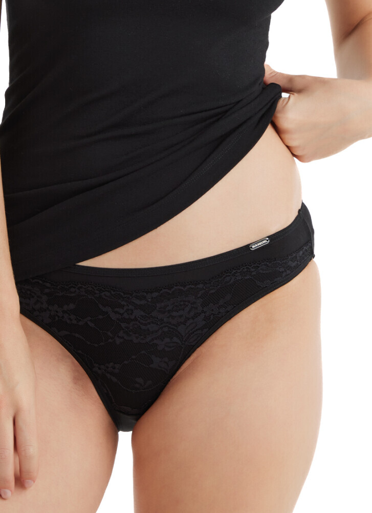 Blackspade Kadın Dantelli Külot Comfort Classics-Si̇yah