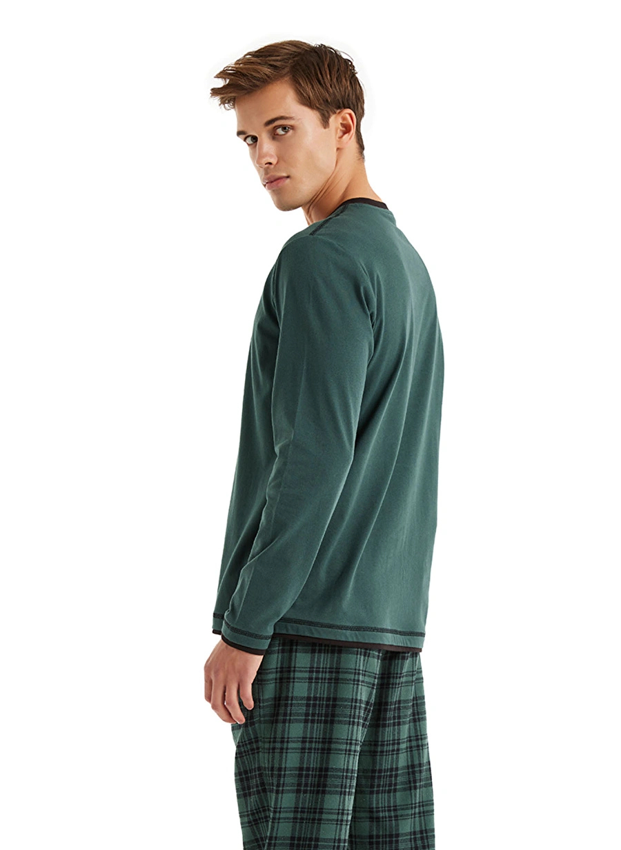 Blackspade 40587 Uzun Kollu V Yaka Erkek Pijama Takımı