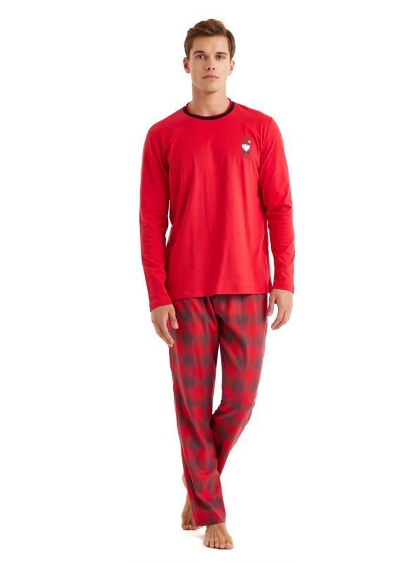 Blackspade 40591 Pamuklu Uzun Kollu Erkek Pijama Takımı