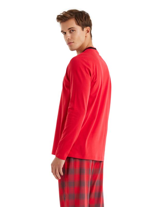Blackspade 40591 Pamuklu Uzun Kollu Erkek Pijama Takımı