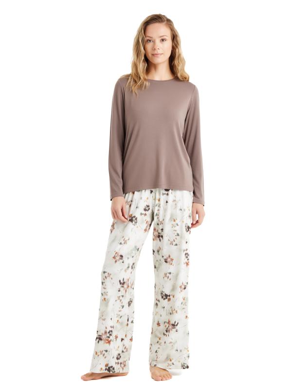 Blackspade 51618 Modal Yuvarlak Yaka Uzun Kollu Kadın Pijama Takımı