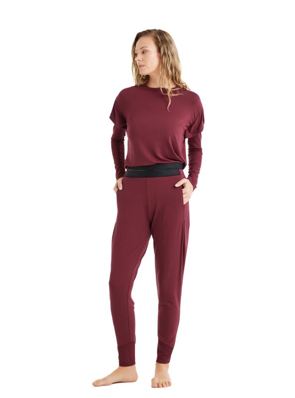 Blackspade 51643 Kadın Uzun Pijama Altı-Bordo