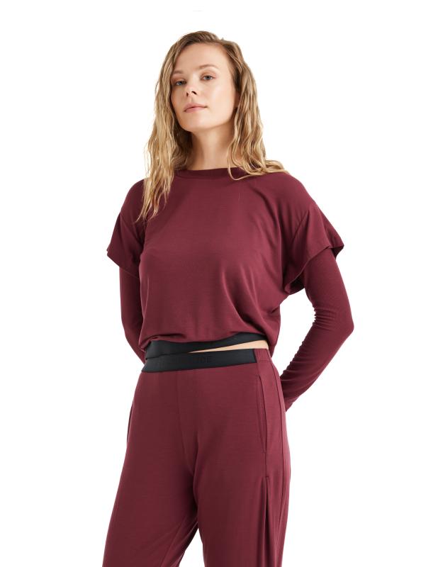 Blackspade 51643 Kadın Uzun Pijama Altı-Bordo
