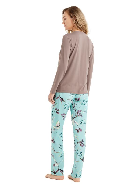 Blackspade 51661 Modal V Yaka Uzun Kollu Kadın Pijama Takımı