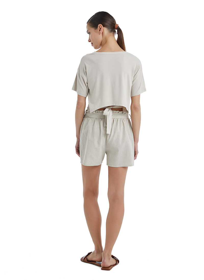 Blackspade 60397  Kadın Keten Şort-