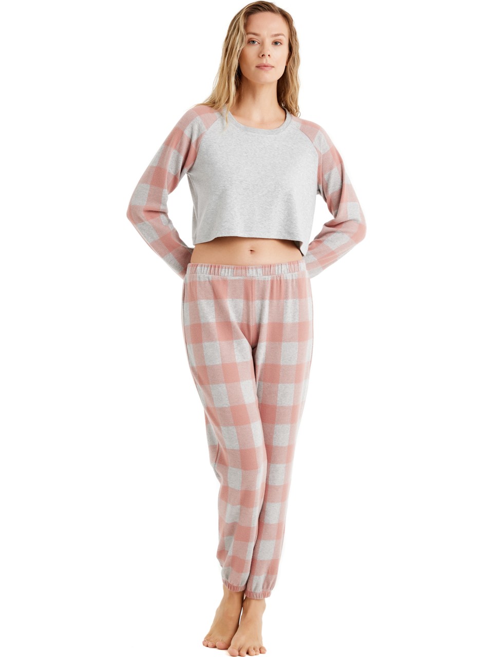 Blackspade Kadın Pijama Takımı 60492 - Gri Melanj