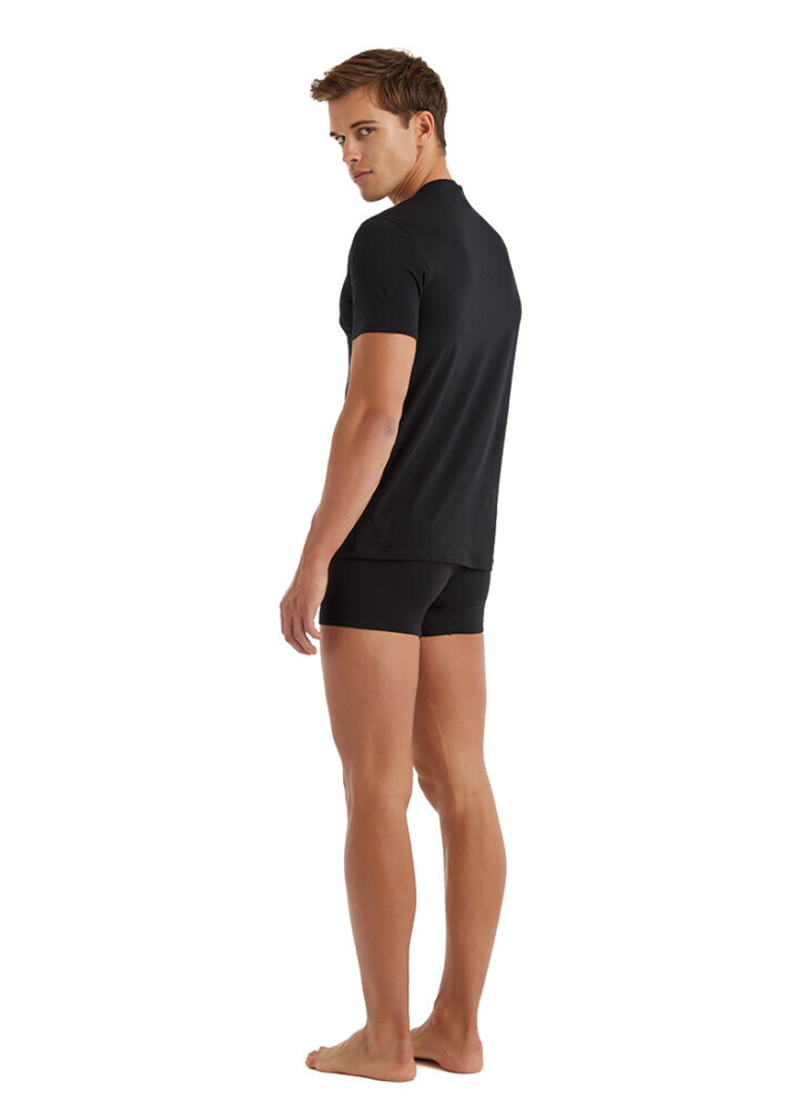 Blackspade Erkek Pamuklu V Yaka T-Shirt-Si̇yah