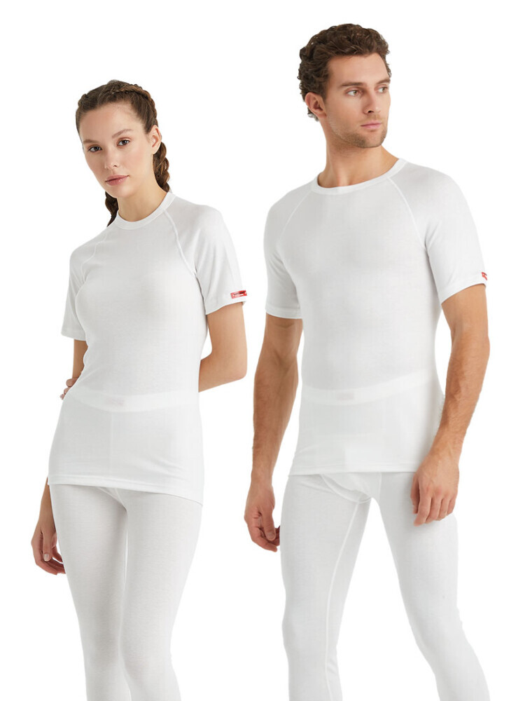 BLACKSPADE UNISEX KISA KOLLU TERMAL ÜST-Beyaz