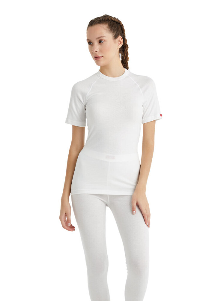 BLACKSPADE UNISEX KISA KOLLU TERMAL ÜST-Beyaz