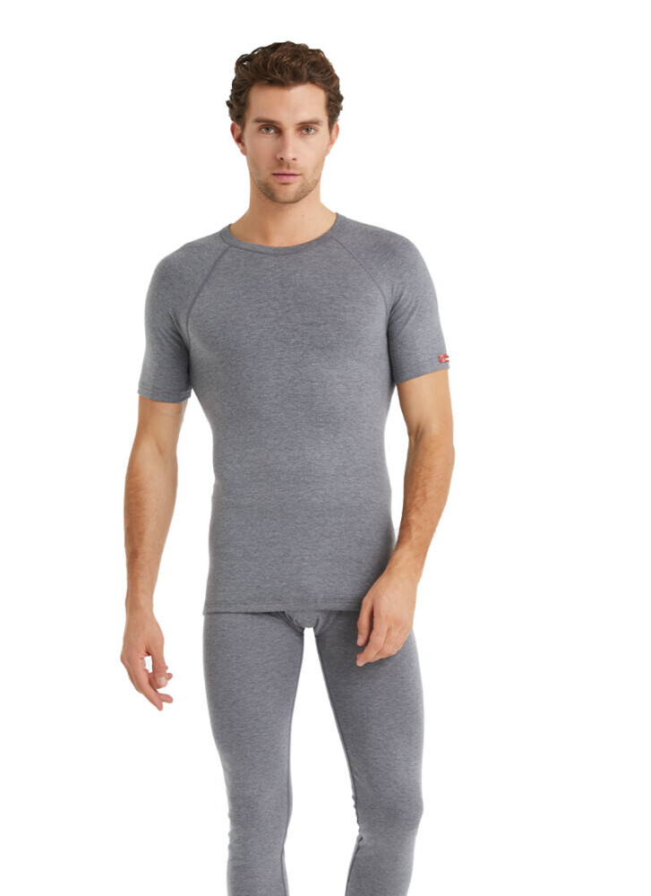 BLACKSPADE UNISEX KISA KOLLU TERMAL ÜST-Gri