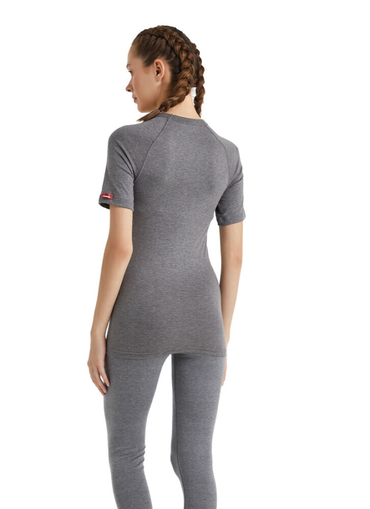 BLACKSPADE UNISEX KISA KOLLU TERMAL ÜST-Gri