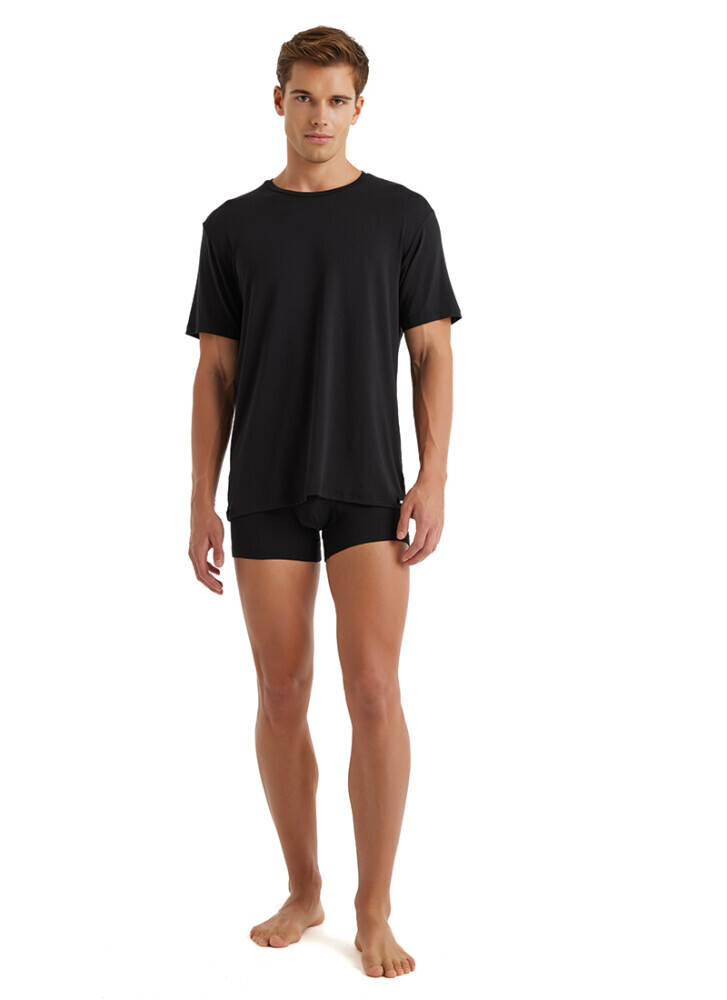 Blackspade Erkek Silver Modal T-Shirt-Si̇yah