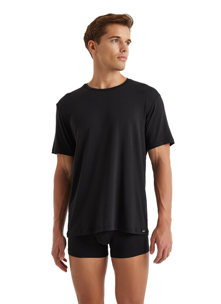 Blackspade Erkek Silver Modal T-Shirt-Si̇yah