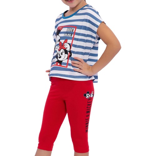 MINNIE MOUSE KIZ GARSON KAPRİ TAYT TAKIM