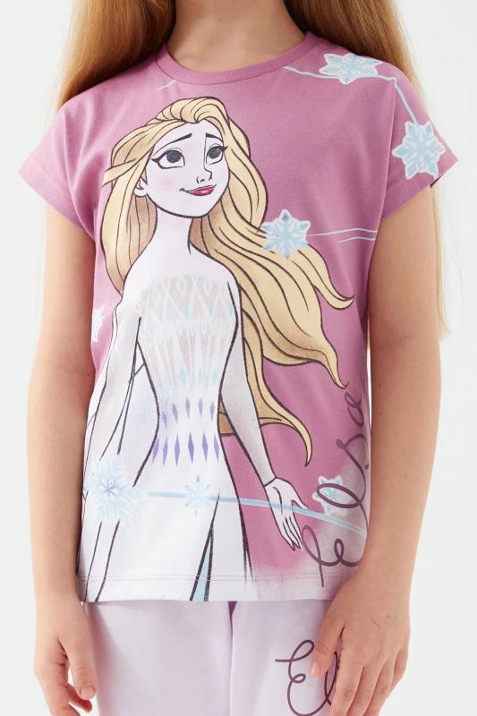 FROZEN KIZ ÇOCUK KISA KOLLU PİJAMA TAKIMI