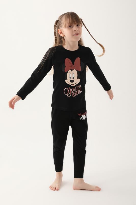 MİCKEY MOUSE KIZ GARSON UZUN KOLLU PİJAMA TAKIMI