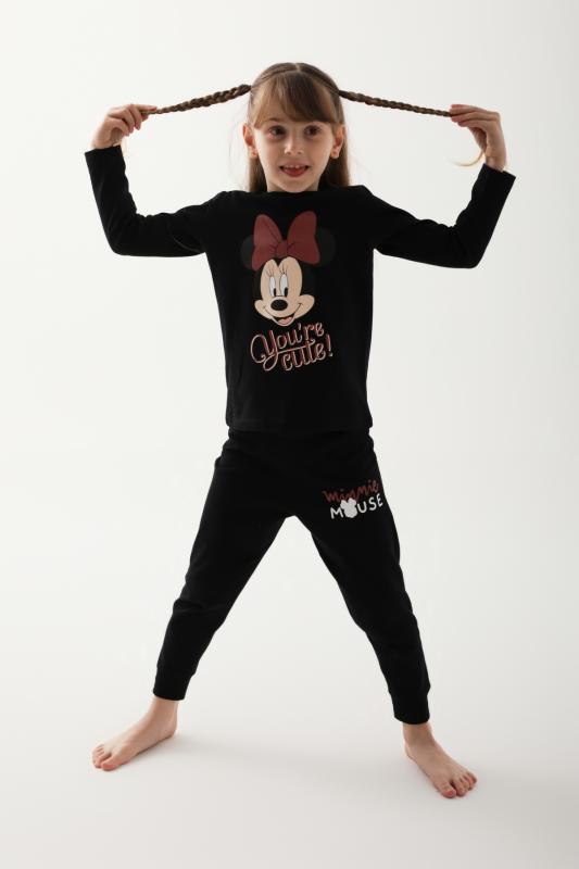 MİCKEY MOUSE KIZ GARSON UZUN KOLLU PİJAMA TAKIMI