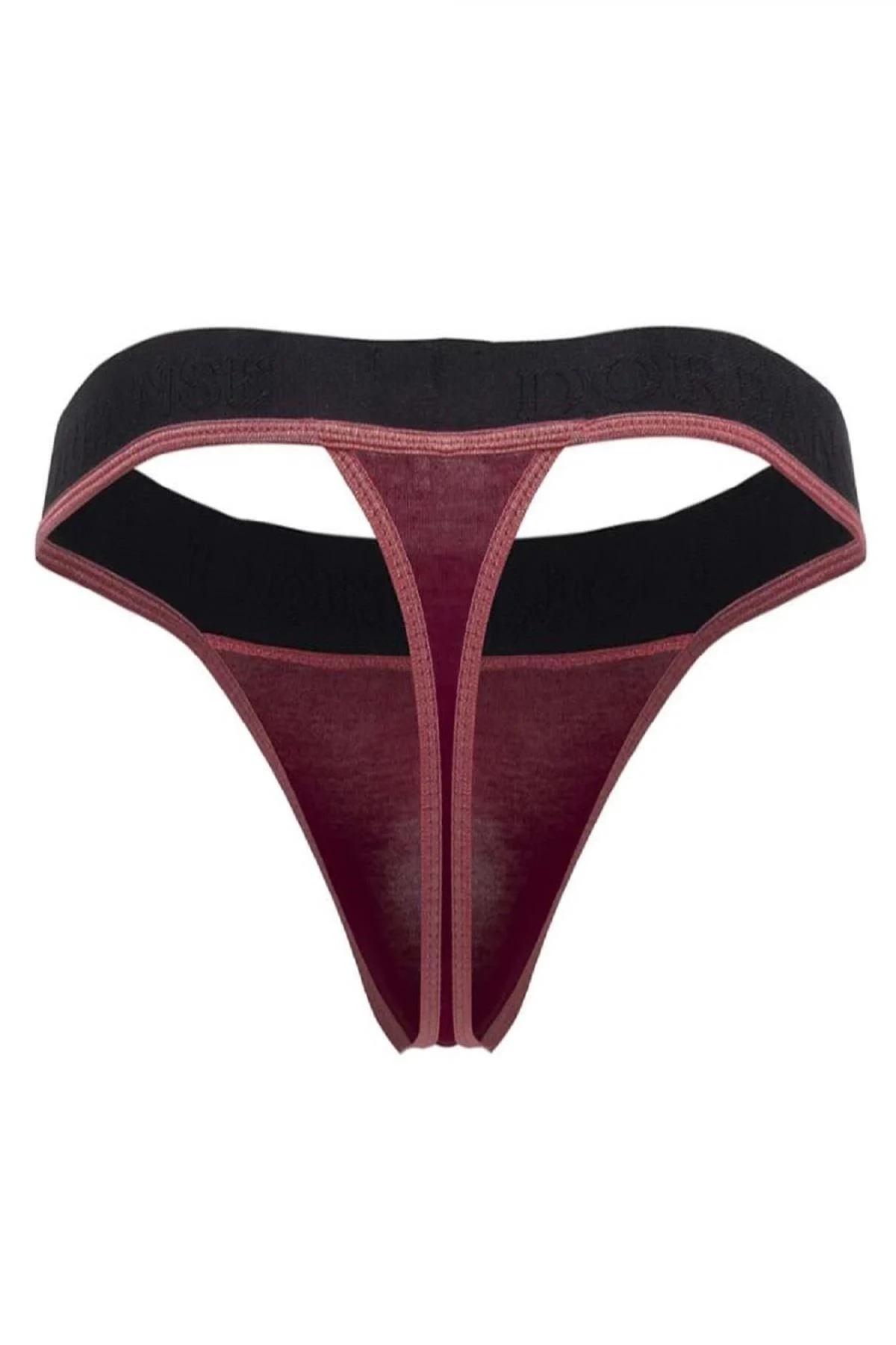 Doreanse 1012 Bant Detaylı Biyeli Modal Erkek String Tanga-Bordo