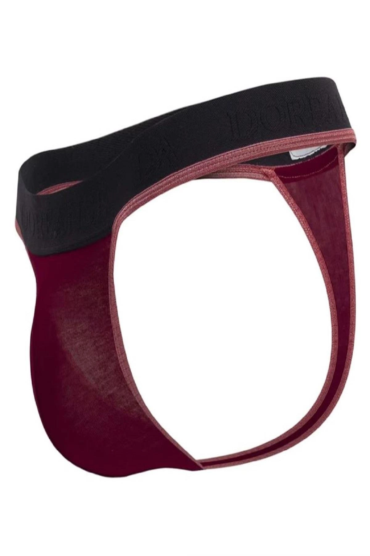 Doreanse 1012 Bant Detaylı Biyeli Modal Erkek String Tanga-Bordo