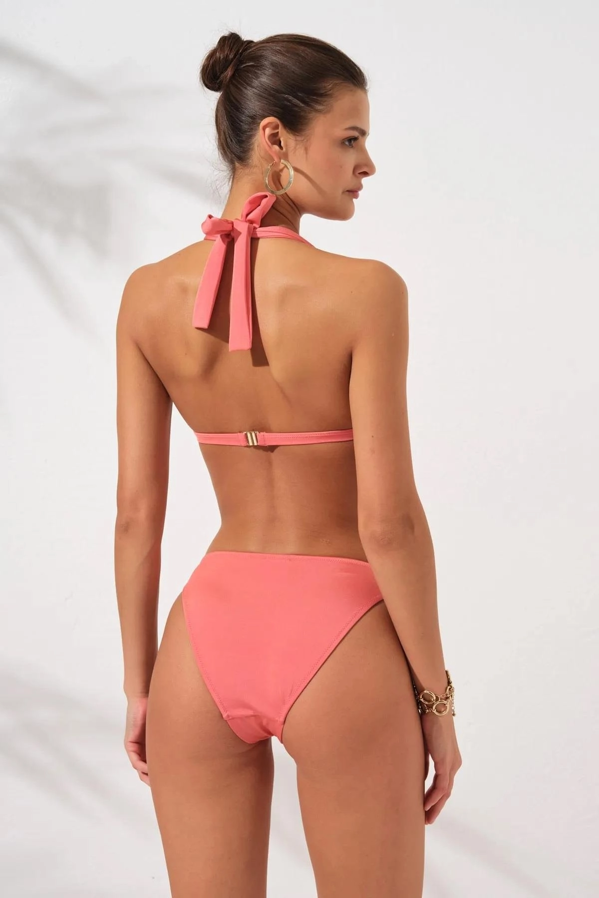 Pierre Cardin Dudi Kaplı Üçgen Dolgulu Bikini Takım-Nektarin