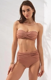 Pierre Cardin 241242 Dolgulu Straplez Bikini Takımı