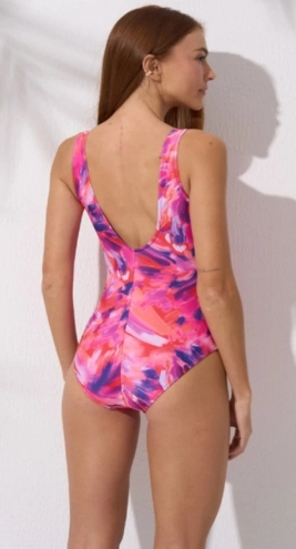 Pierre Cardin 241127-D Kalın Askılı Kruvaze Mayo-Pembe