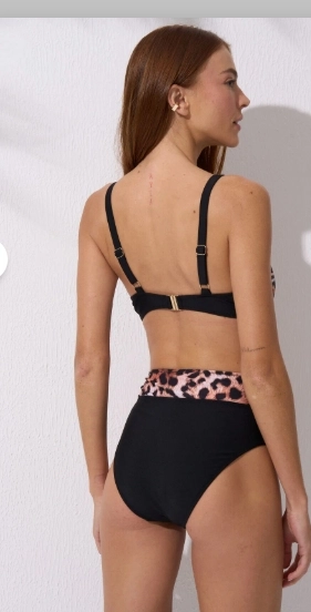 Pierre Cardin 241253-D Kadın Toparlayıcı Balenli Bikini Takım-Siyah