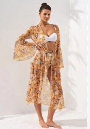Pierre Cardin Belden Bağlamalı Uzun Kimono  231812-D