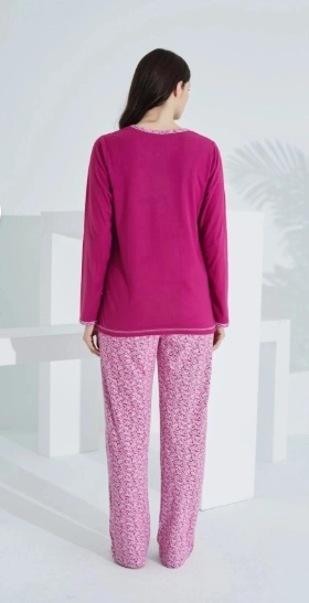 Etoile 98142 Kadın Uzun Kol Pijama Takımı-Fuşya