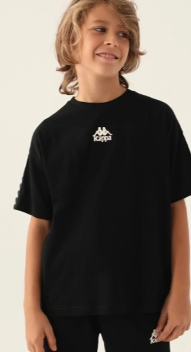 Kappa 331U4ZW Çocuk T-shirt-Si̇yah