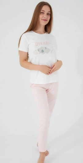 ROLY POLY ANNE KIZ KISA KOL PİJAMA TAKIMI-Pembe