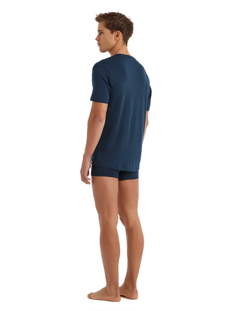 Blackspade Erkek Silver Modal V Yaka T-Shirt-Laci̇vert