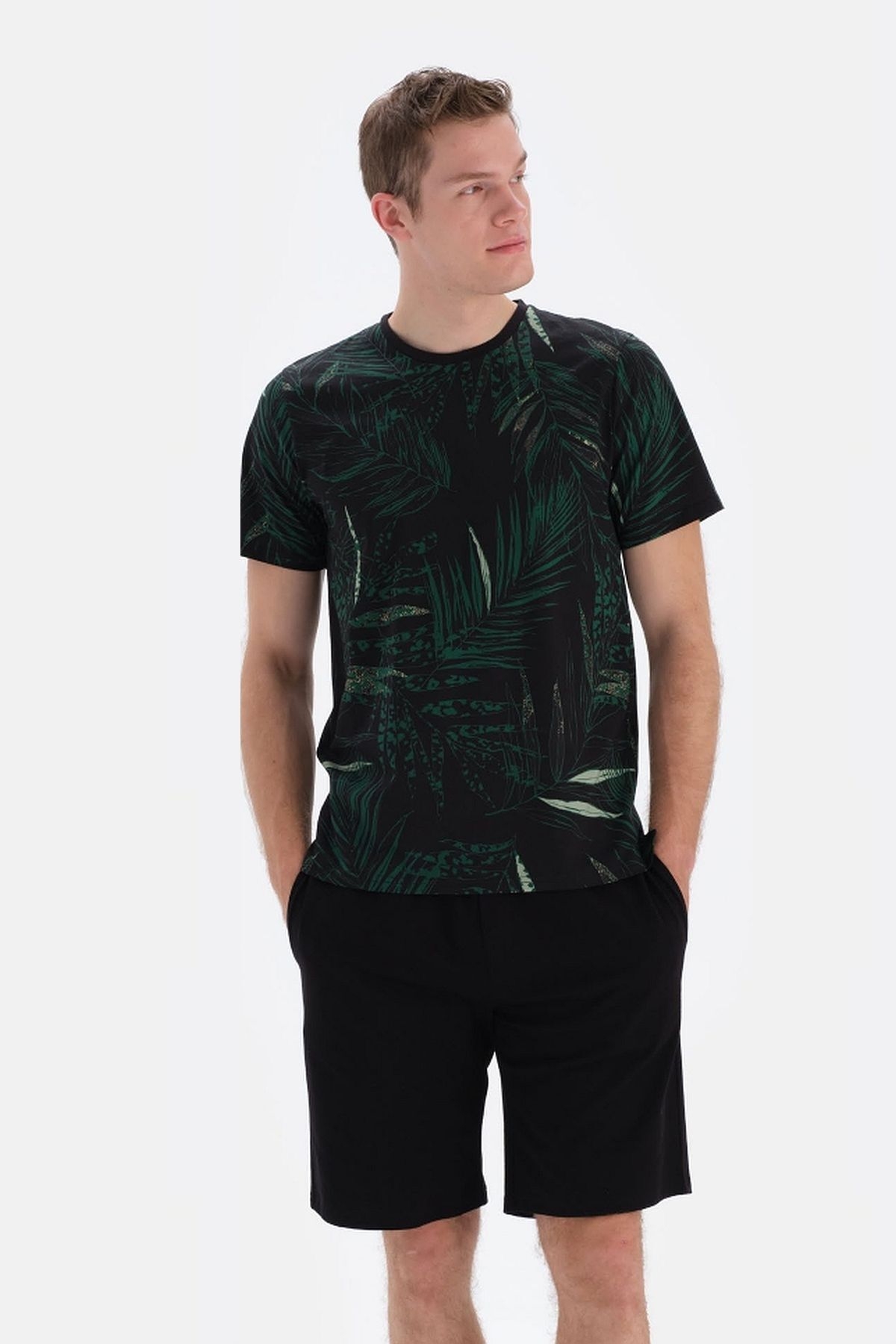 Eros 33032 Pamuklu Kısa Kollu Erkek Şortlu Pijama Takımı
