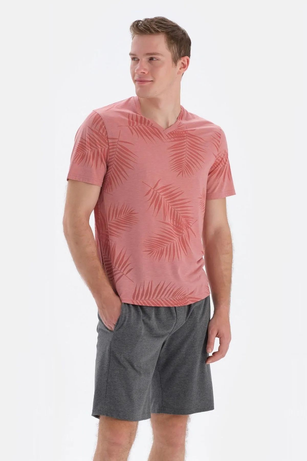 Eros 33062 Pamuklu Kısa Kollu Erkek Şortlu Pijama Takımı