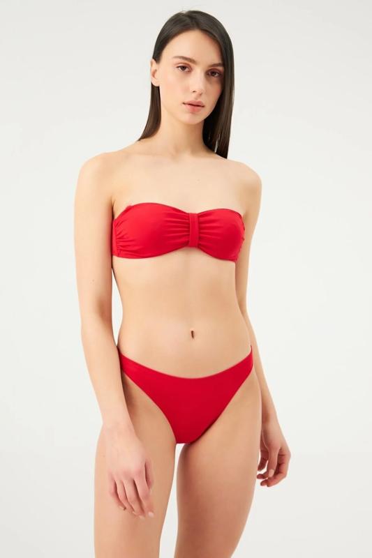 Eros Straplez Tek Bikini Üst 2503-Kirmizi