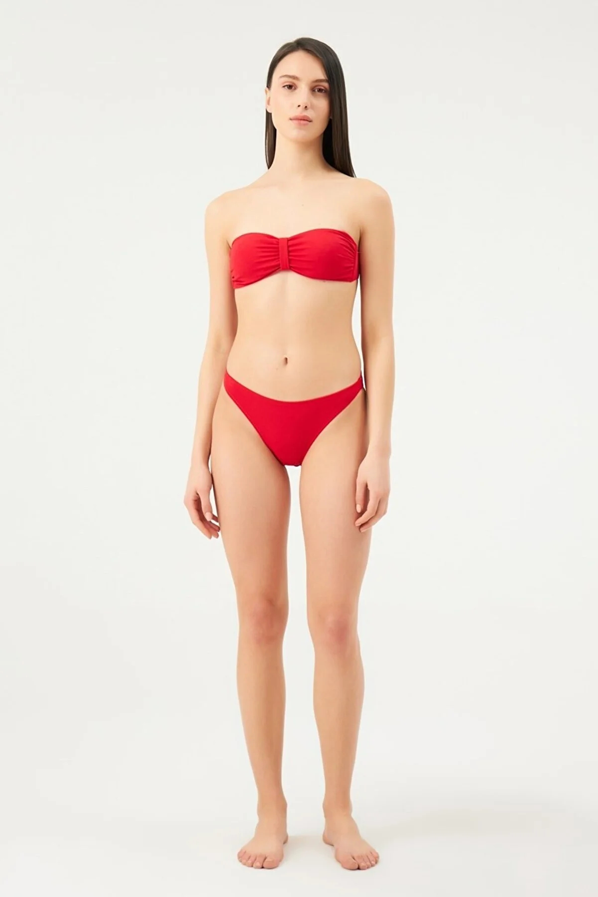 Eros Straplez Tek Bikini Üst 2503-Kirmizi