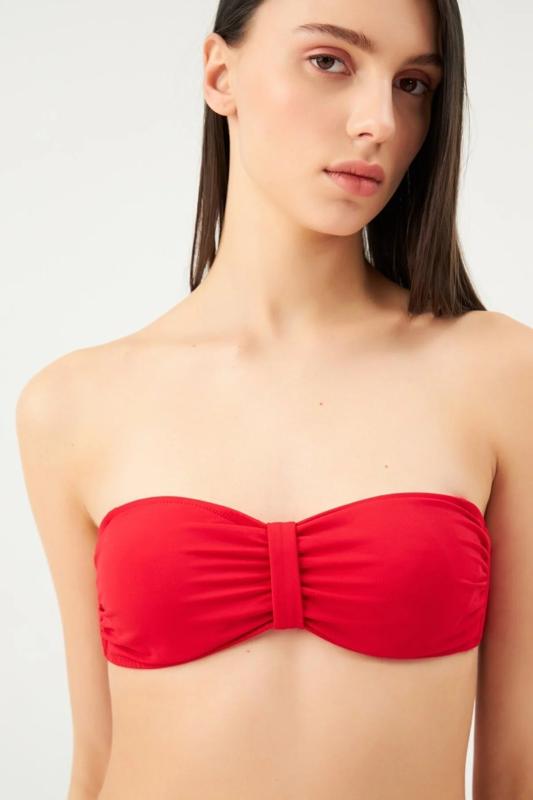Eros Straplez Tek Bikini Üst 2503-Kirmizi