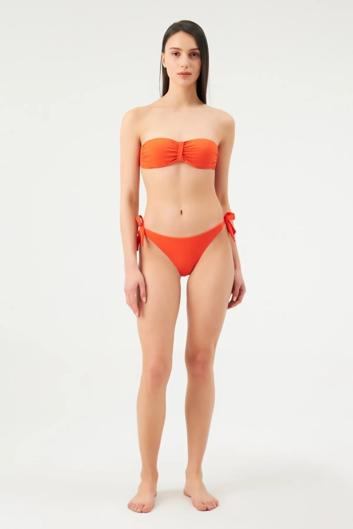 Eros Straplez Tek Bikini Üst 2503-Oranj