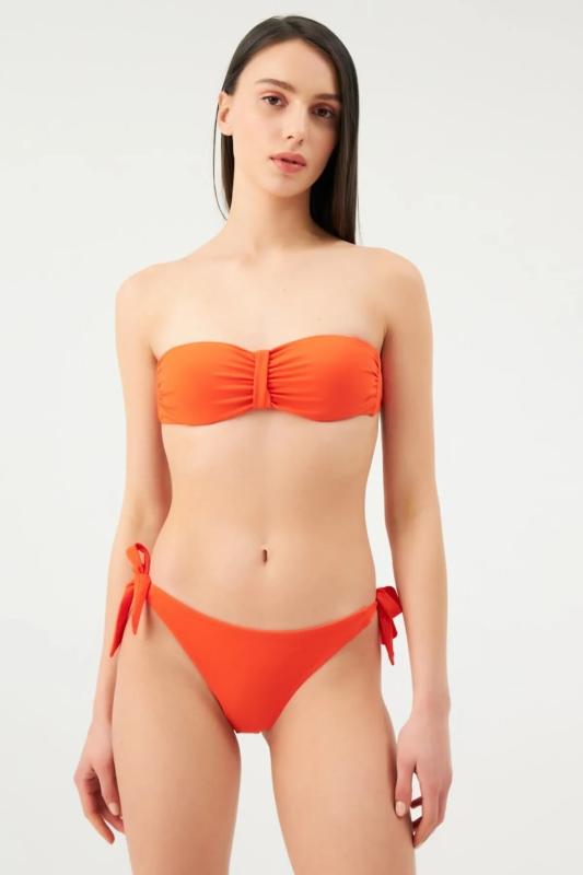 Eros Straplez Tek Bikini Üst 2503-Oranj