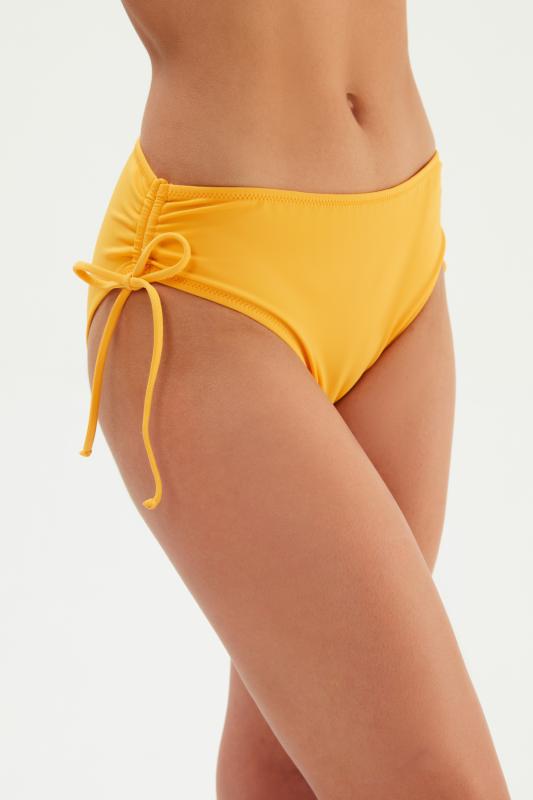 Eros Yanı Büzgülü Tek Alt Bikini 2513-Sari