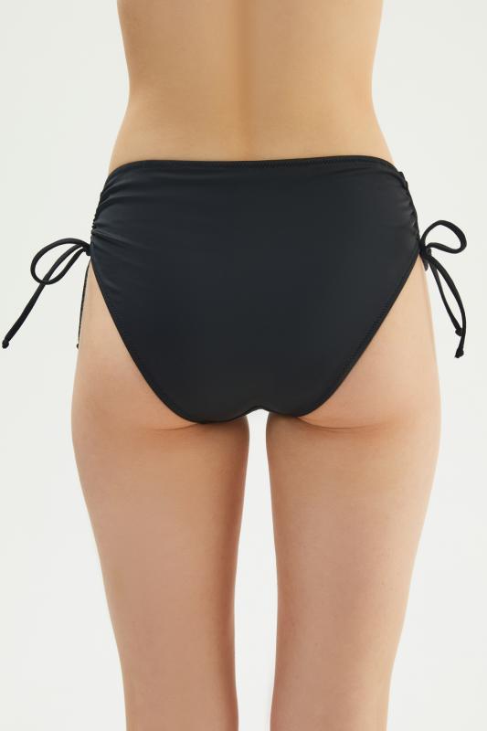 Eros Yanı Büzgülü Tek Alt Bikini 2513-Si̇yah
