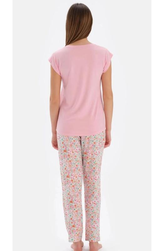 Eros 33510 Pamuklu Kısa Kollu V Yaka Kadın Pijama Takımı