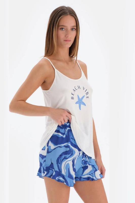 Eros 33542 Pamuklu Askılı Şort Pijama Takımı