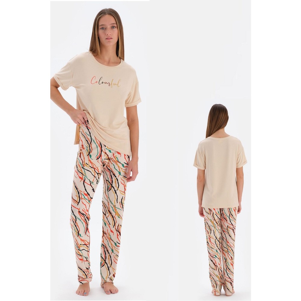 Eros 33560 Pamuklu Kısa Kollu Kadın Pijama Takımı