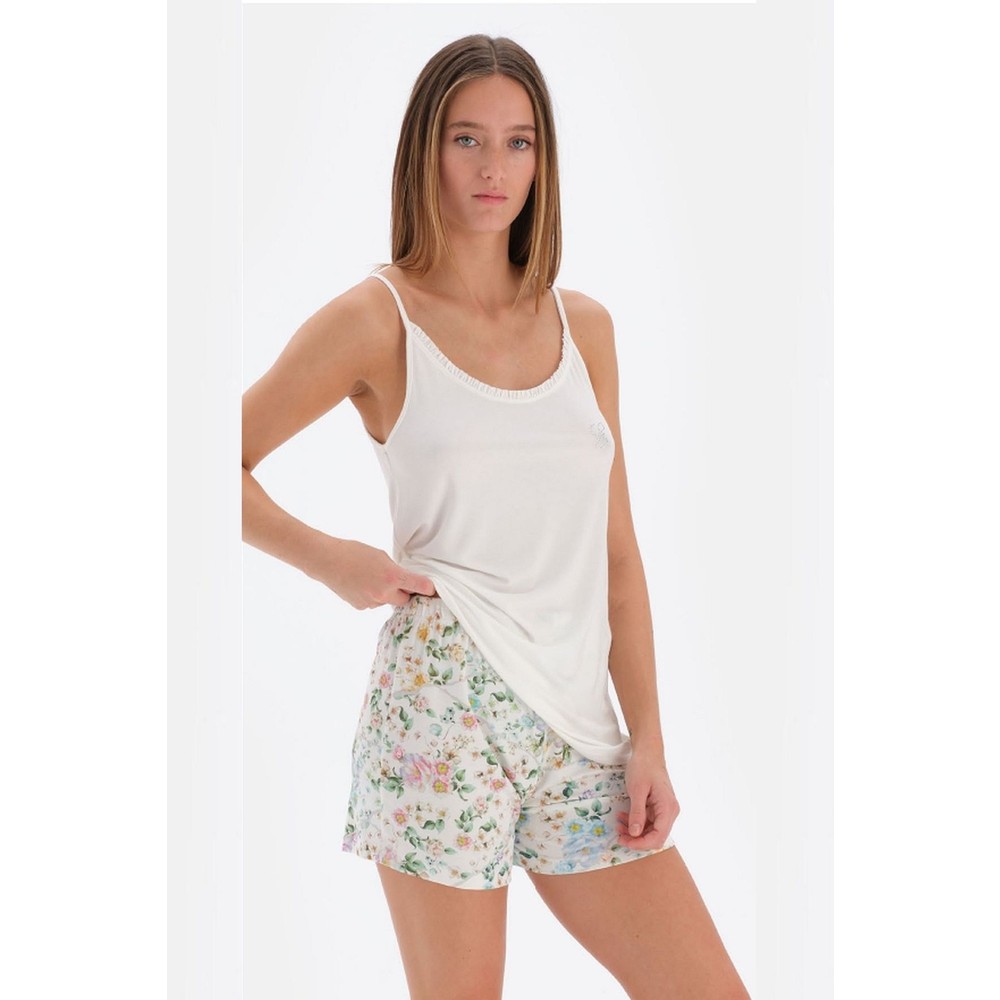 Eros 33572 Pamuklu İp Askılı Kadın Şortlu Pijama Takımı